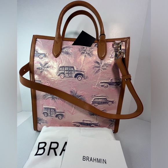 Brahmin Monique Optimism CopaCabana Genuine Embossed Lthr Tote/Hand/Shoulder Bag - Picture 3 of 16